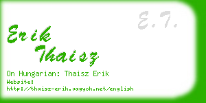 erik thaisz business card